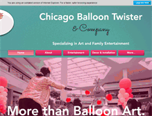 Tablet Screenshot of chicagoballoontwister.com